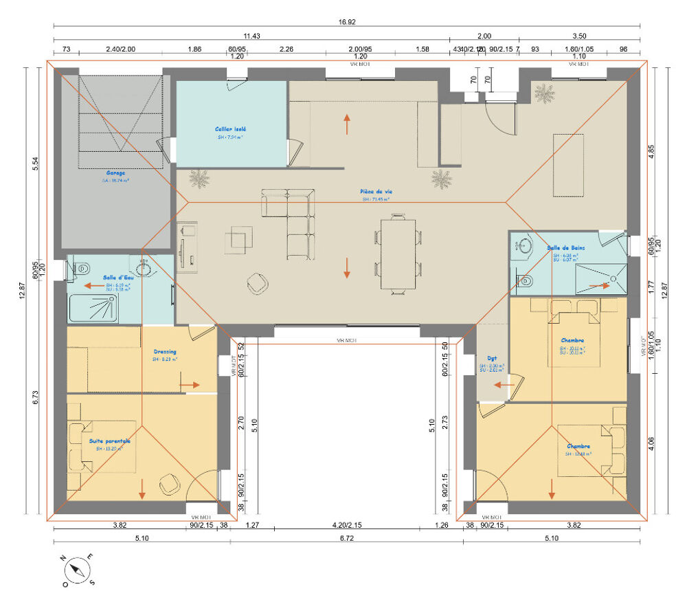 vente Maison - 5 pièce(s) - 130 m² Saint-Pierre-la-Garenne (27600)
