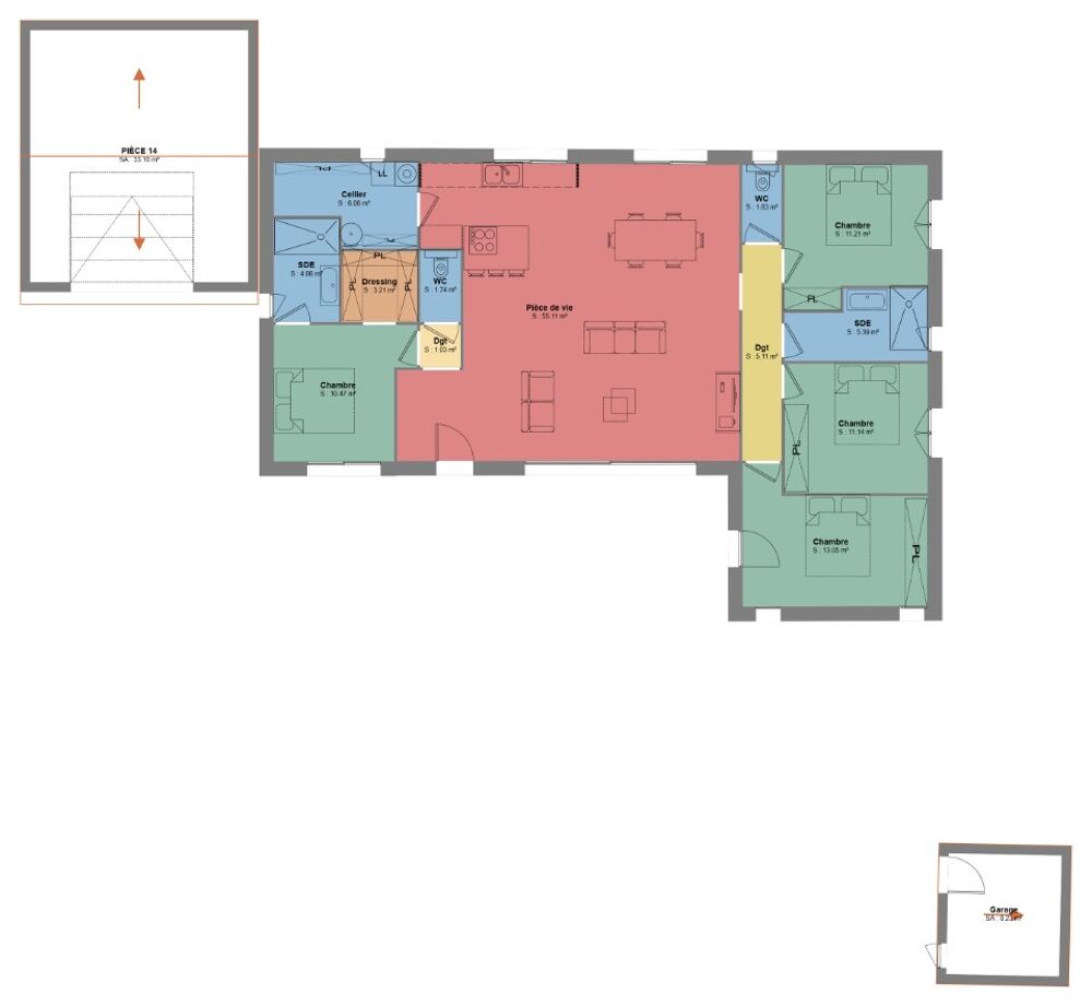 vente Maison - 4 pièce(s) - 129 m² Salavas (07150)