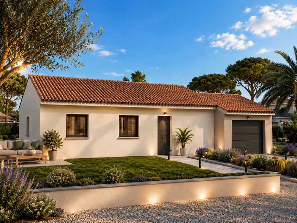 Terrain + Maison Plain-Pied - 3 chambres - 90 m² - 428 0....