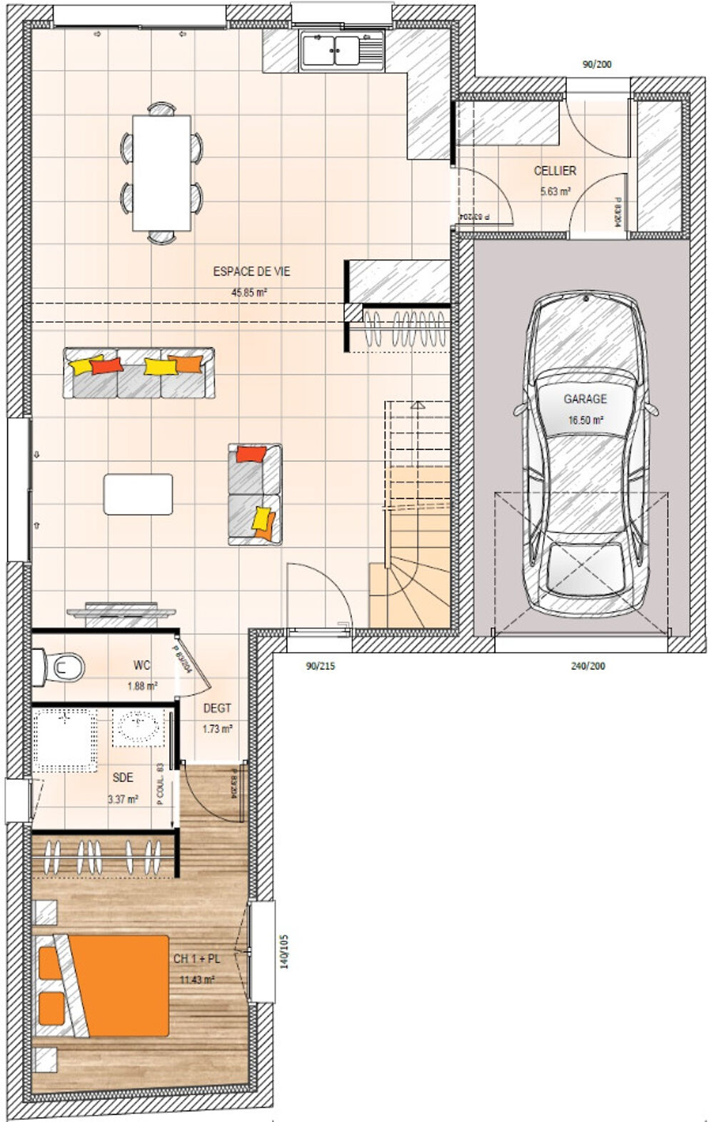 vente Maison - 5 pièce(s) - 100 m² Juigné-sur-Loire (49610)