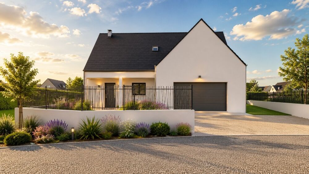 Maison avec comble aménagée de forme compacte. A l'entré....