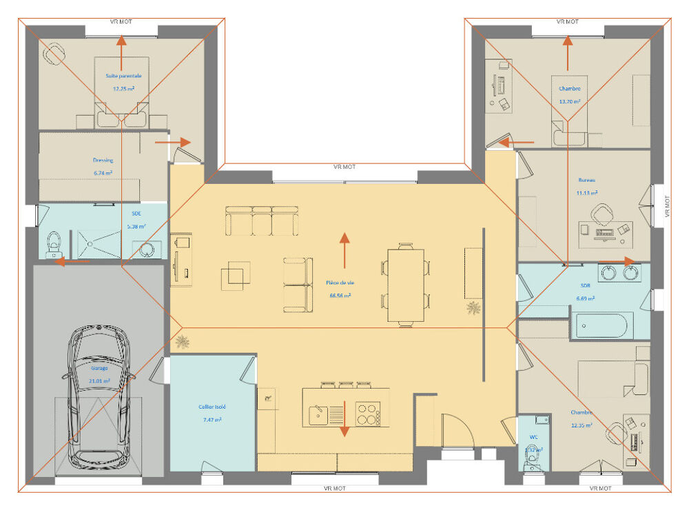 vente Maison - 5 pièce(s) - 140 m² Louviers (27400)