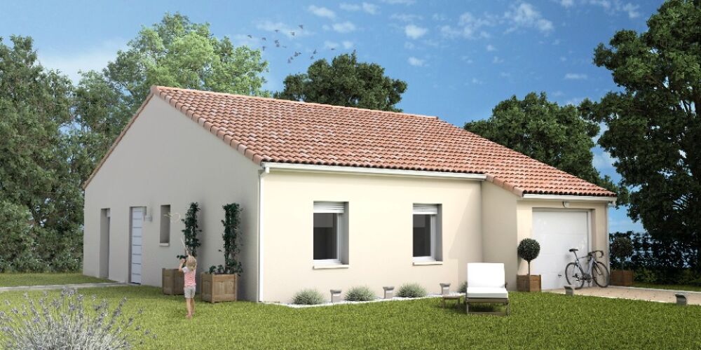 Maison compacte avec son débord de toit. Le style en plu....