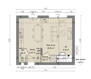  Maison � vendre 4 pi�ces 74 m�