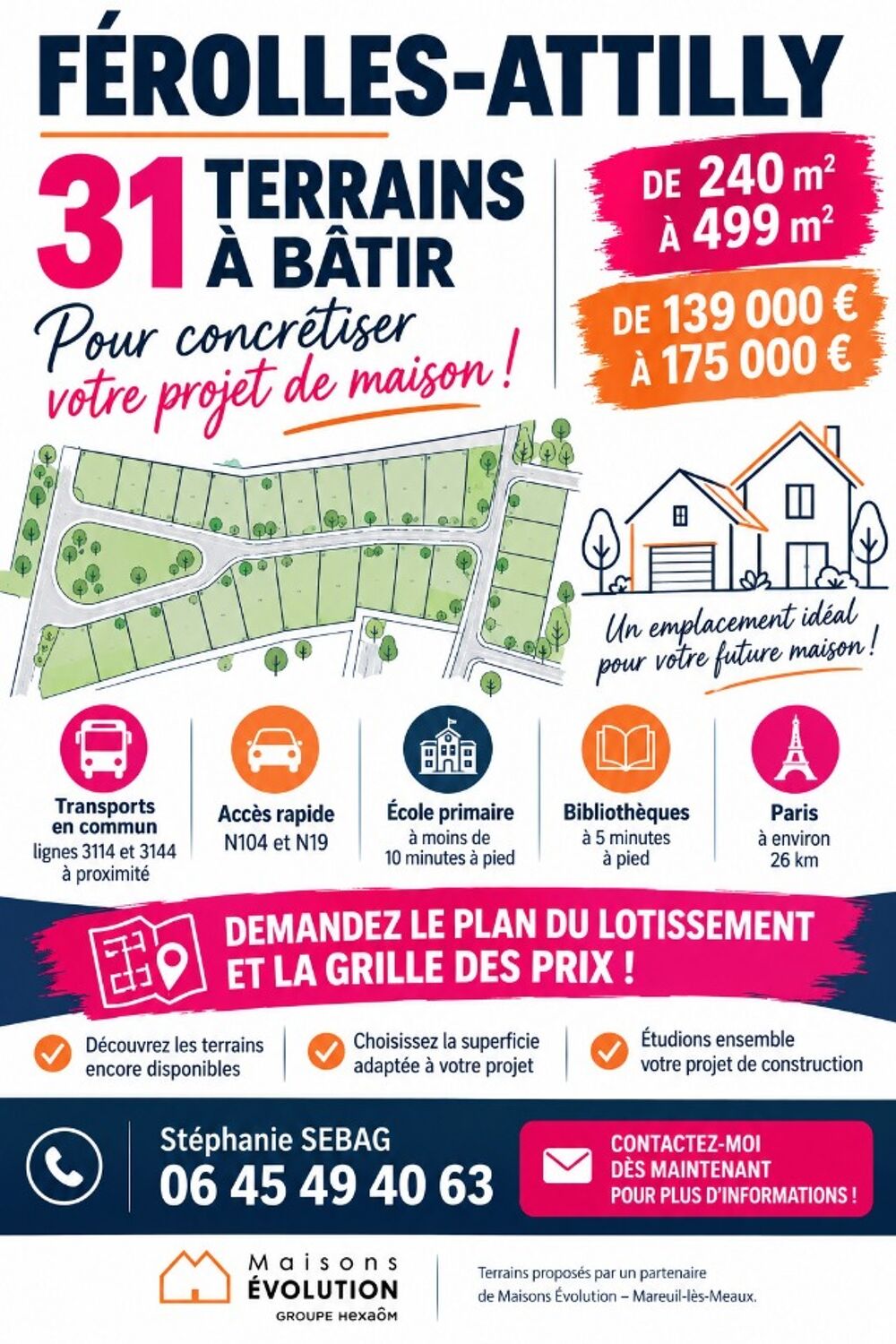 vente Terrain - 240 m² Férolles-Attilly (77150)