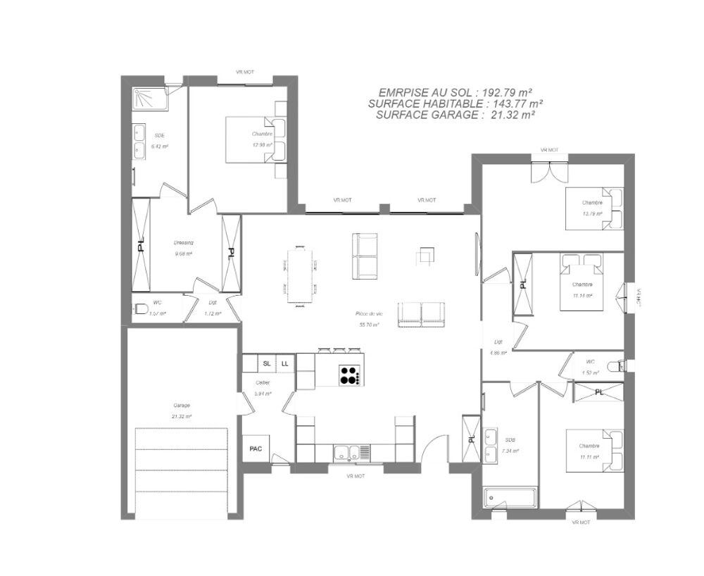 VENTE : maison de 6 pièces (140 m²) à Monts Proche d....