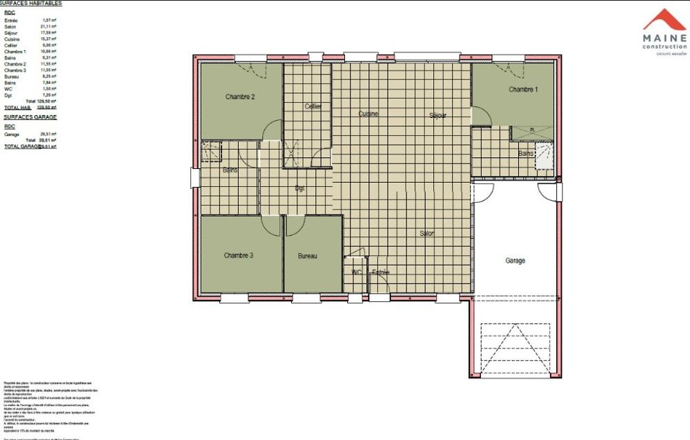 MAISON À CONSTRUIRE DE 129 M² IDÉALEMENT SITUÉE À FILLÉ,....
