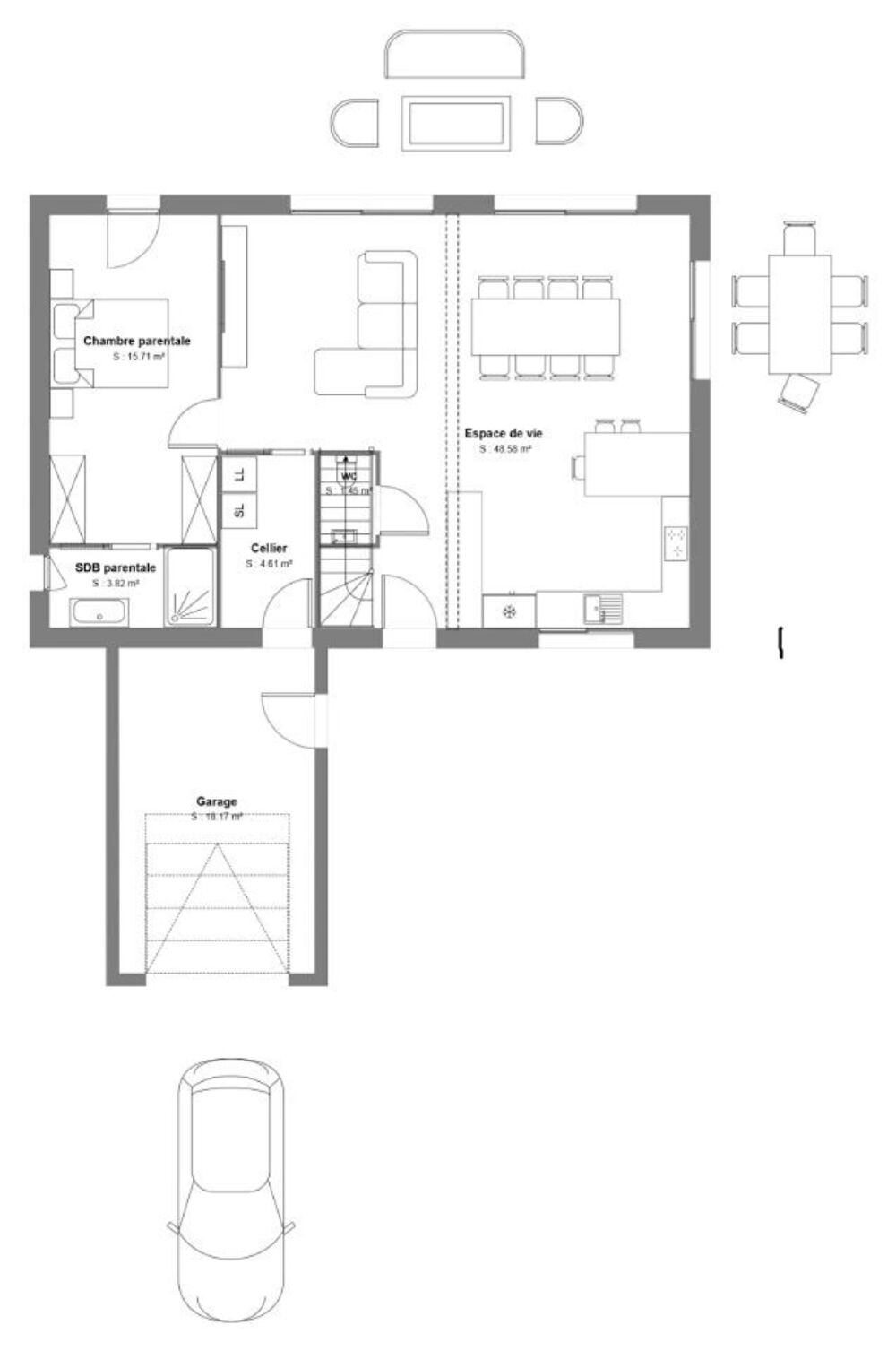 vente Maison - 5 pièce(s) - 130 m² Chouain (14250)