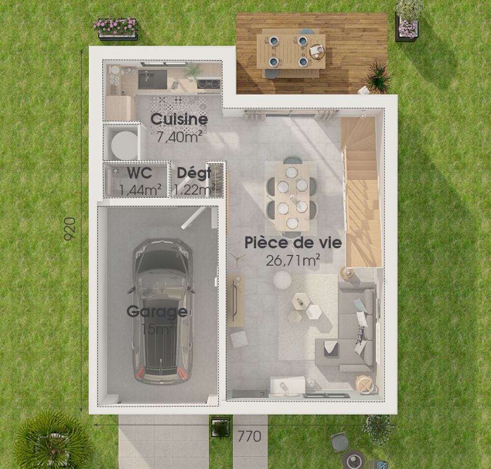 vente Maison - 4 pièce(s) - 82 m² Montarnaud (34570)