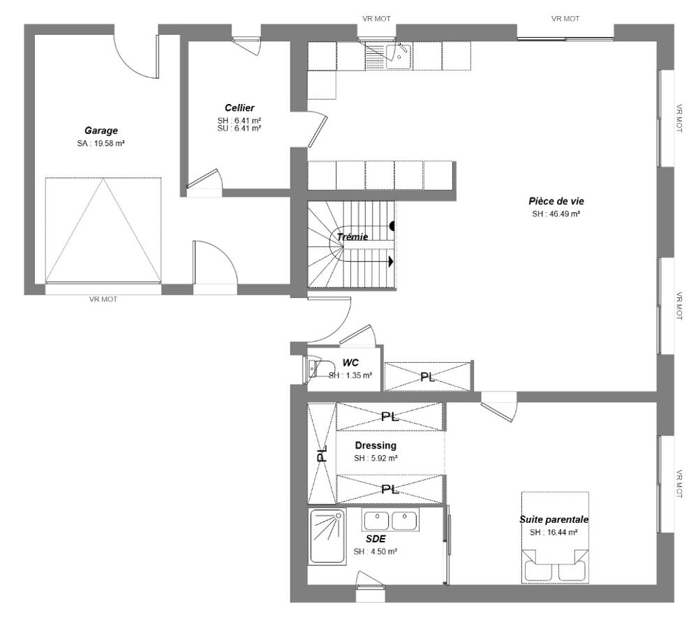 Belle maison à construire de 127 m², avec une grande piè....