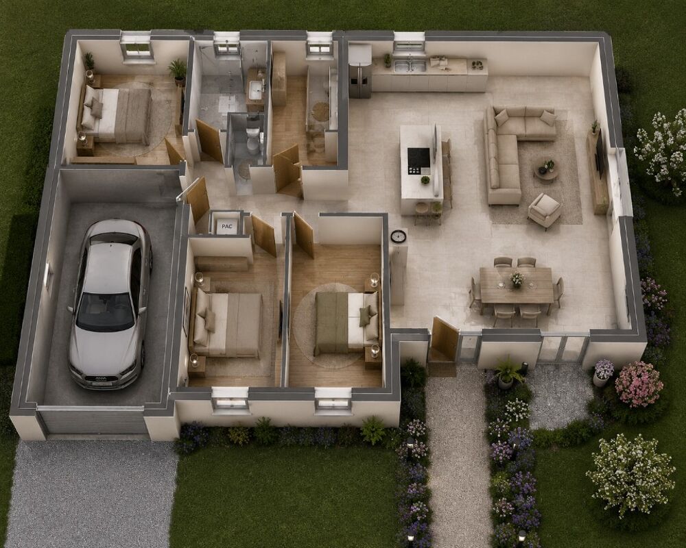 vente Maison - 5 pièce(s) - 95 m² Druye (37190)