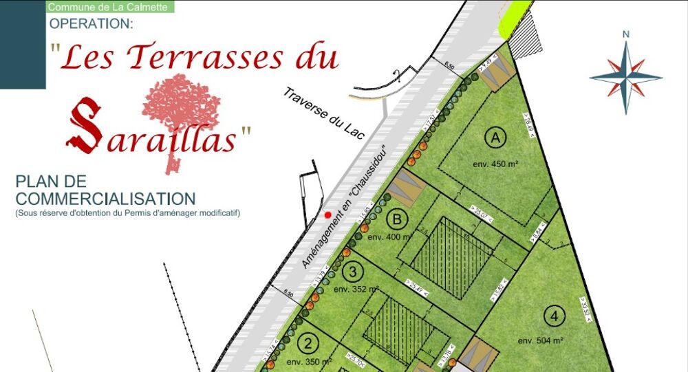 vente Terrain - 450 m² La Calmette (30190)