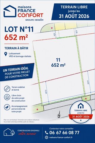  Terrain à vendre 652 m²