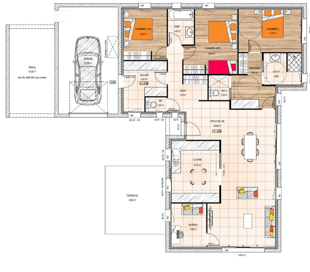 vente Maison - 5 pièce(s) - 131 m² Écouflant (49000)