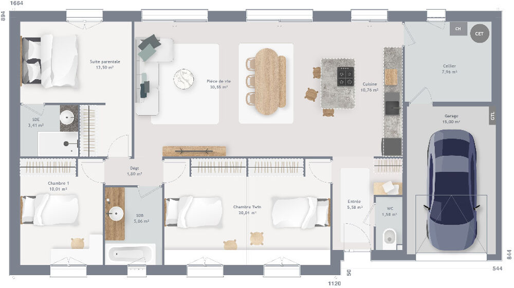 MAISON À CONSTRUIRE DE 110 M² IDÉALEMENT SITUÉE À PRÉCIG....