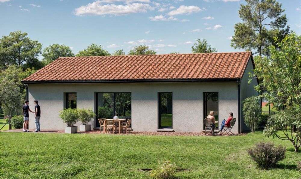 Cette maison de plain-pied de 88m² offre un espace de vi....