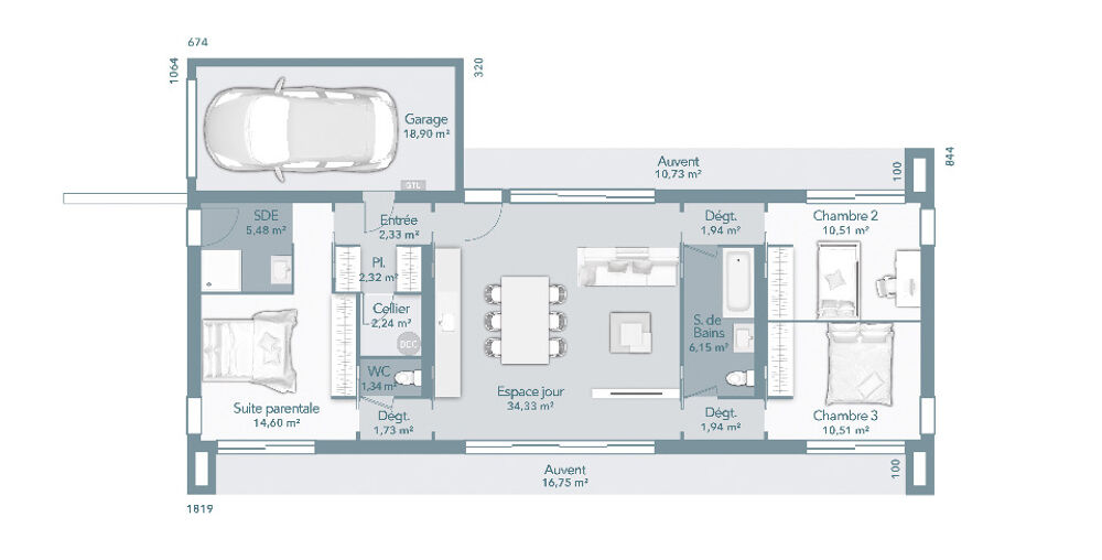 vente Maison - 5 pièce(s) - 95 m² Odars (31450)