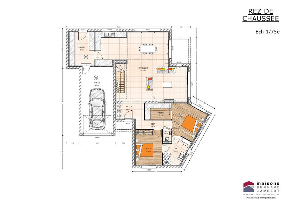 MAISON À CONSTRUIRE DE 150 M² PROCHE D'ANGERS, 6 PIÈCES<....