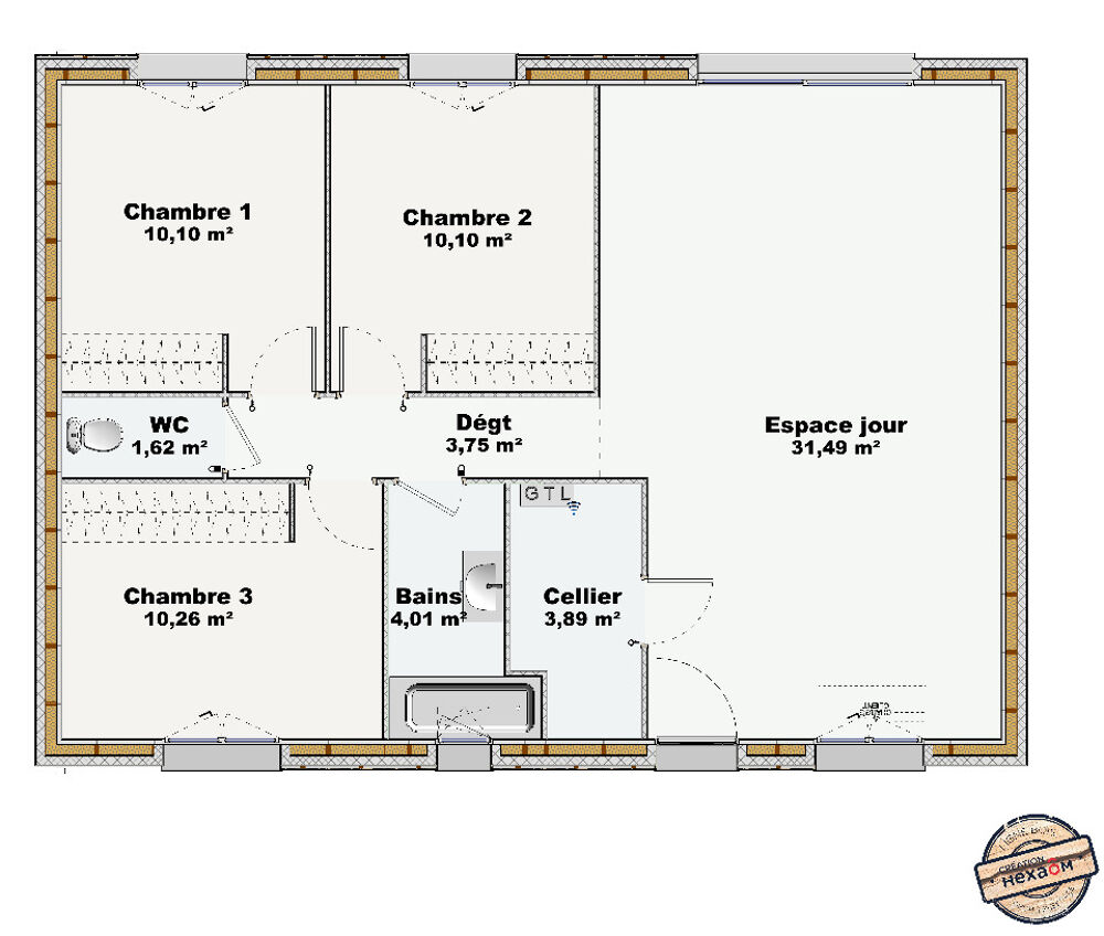 Découvrez un plan de maison plein de charme, conçu pour ....