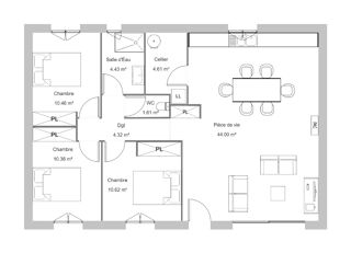  Maison à vendre 3 pièces 85 m²