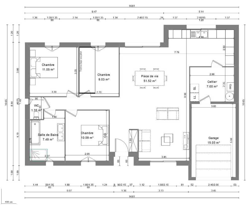 MAISON À CONSTRUIRE DE 90 M² PROCHE DE LA CHÂTRE. <B....