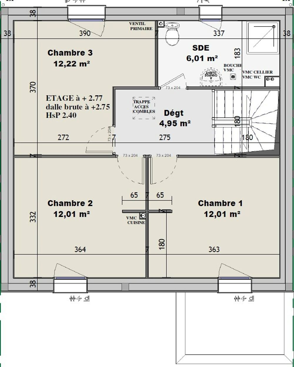 vente Maison - 3 pièce(s) - 87 m² Douvres-la-Délivrande (14440)