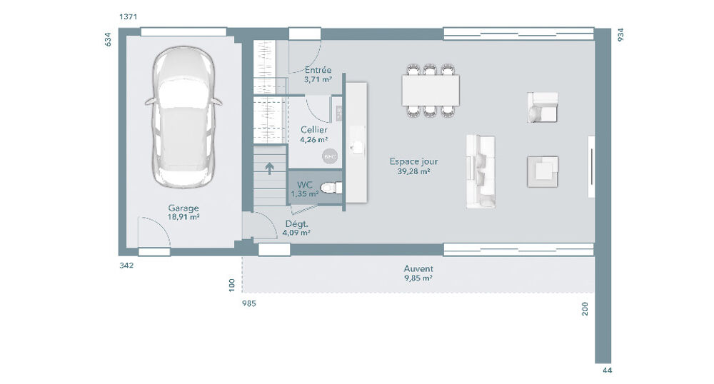 vente Maison - 5 pièce(s) - 95 m² Gaja-et-Villedieu (11300)
