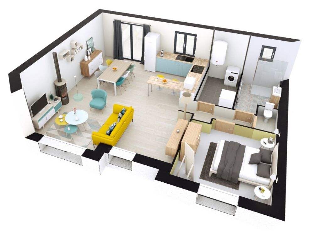 vente Maison - 3 pièce(s) - 60 m² Bourgtheroulde-Infreville (27520)