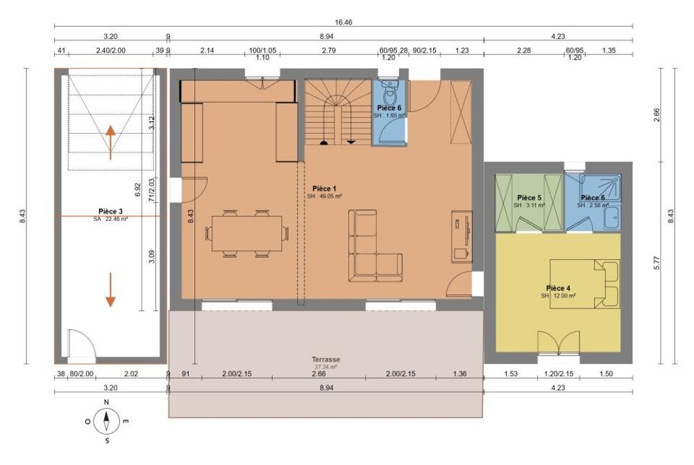 vente Maison - 6 pièce(s) - 113 m² Veyras (07000)
