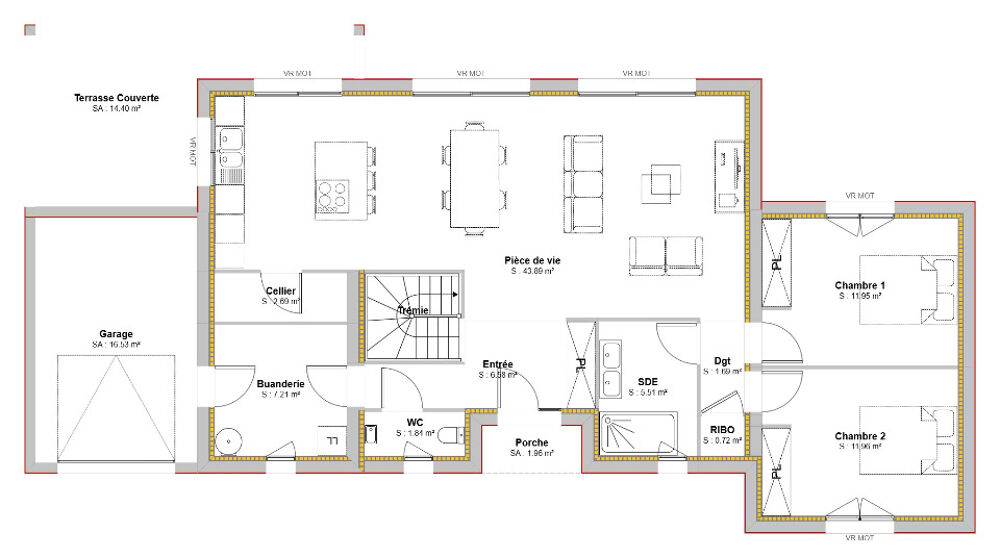 vente Maison - 6 pi�ce(s) - 145 m� Bragayrac (31470)
