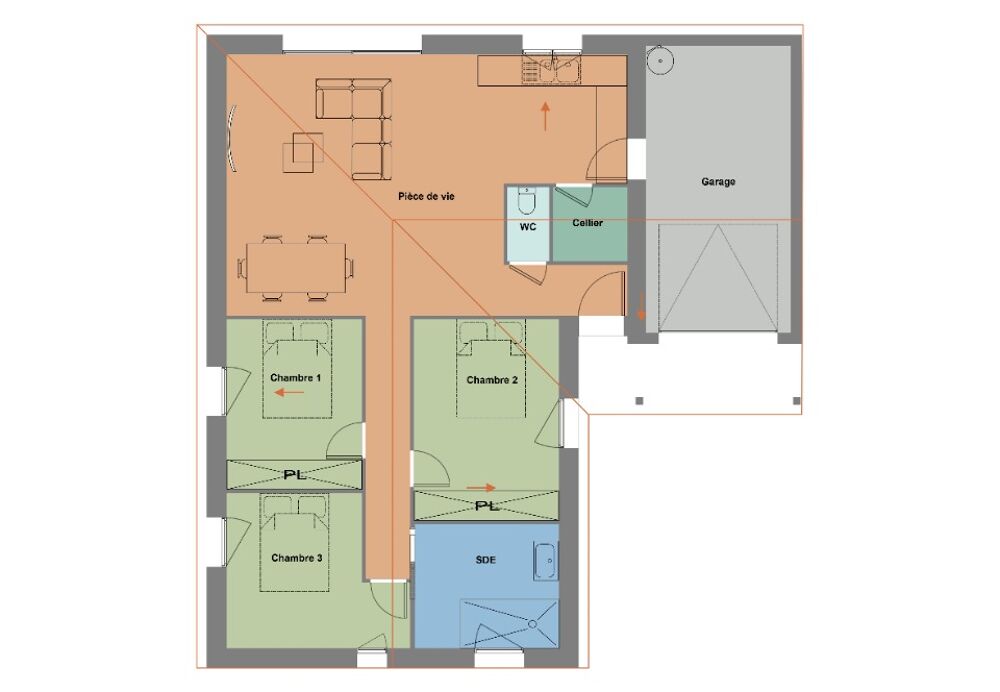 vente Maison - 5 pièce(s) - 85 m² Locmariaquer (56740)
