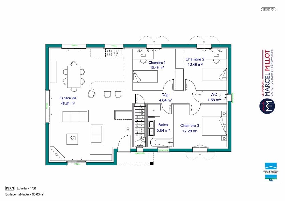 vente Maison - 5 pièce(s) - 94 m² Le Vigen (87110)