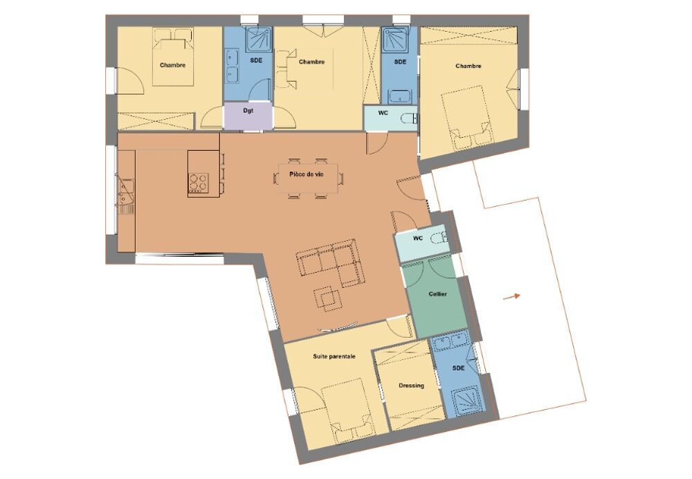 vente Maison - 5 pièce(s) - 124 m² Rouans (44640)