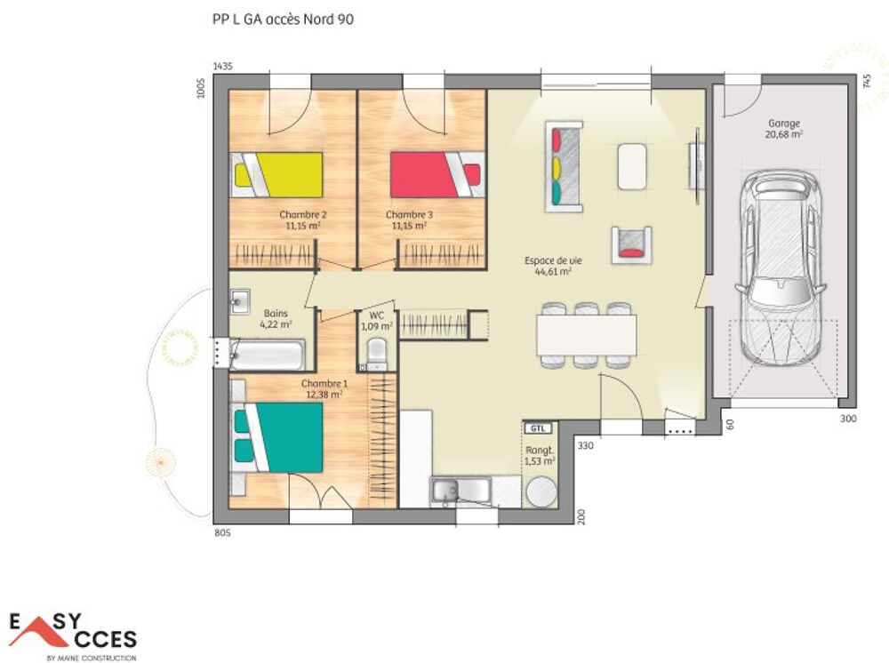vente Maison - 4 pièce(s) - 90 m² Beaufay (72110)