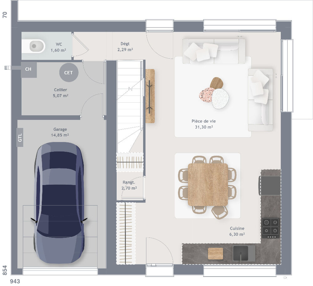 vente Maison - 5 pièce(s) - 90 m² Brie-Comte-Robert (77170)