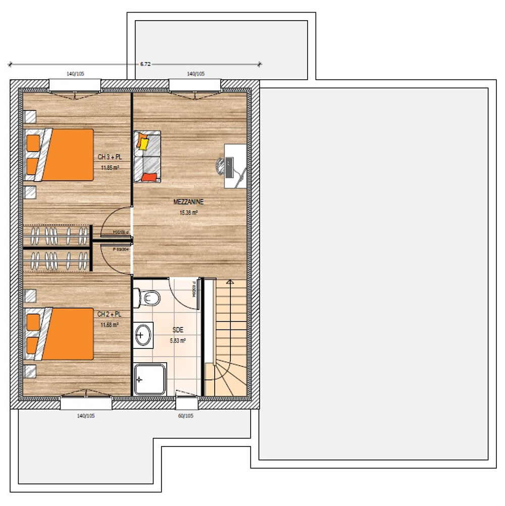 vente Maison - 5 pièce(s) - 110 m² Saint-Pierre-Montlimart (49110)