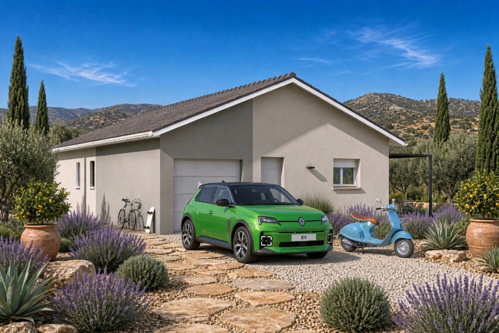 MORANCE sur un terrain de 692 m² plat , avec les viabili....