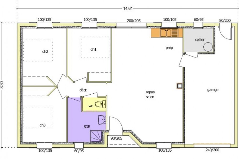vente Maison - 3 pièce(s) - 75 m² Saint-Étienne-du-Bois (85670)