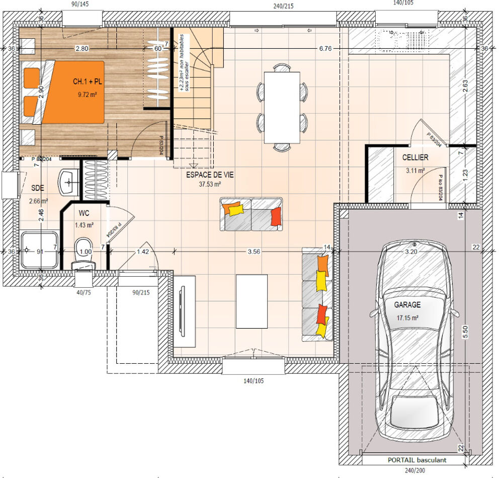 vente Maison - 6 pièce(s) - 107 m² Écouflant (49000)
