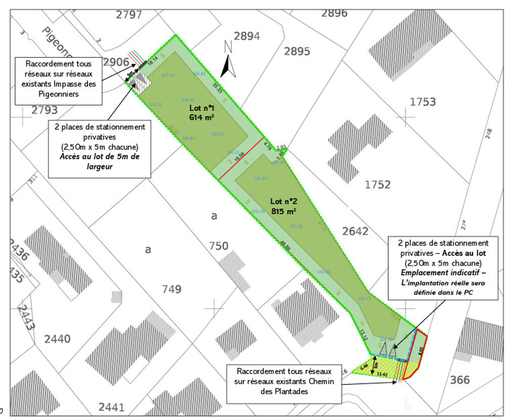 vente Terrain - 614 m² Saint-Jean-de-Fos (34150)