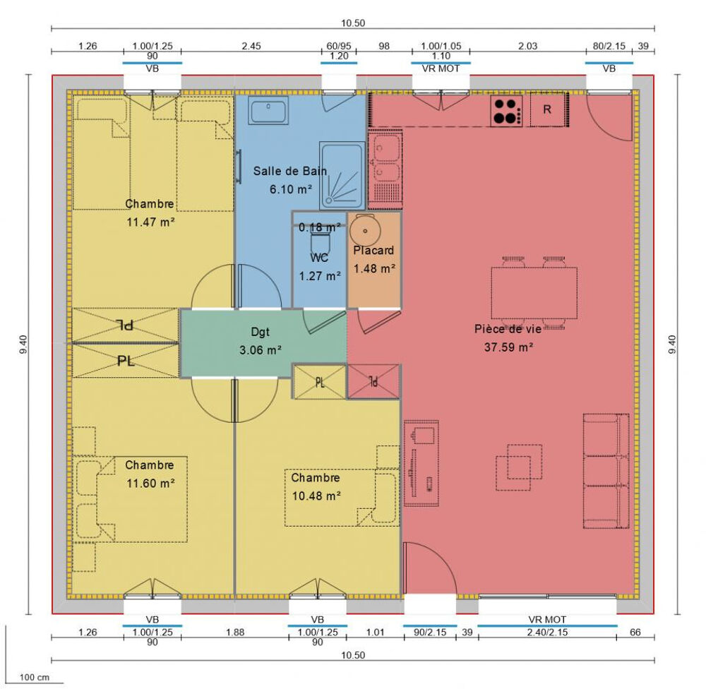 vente Maison - 5 pièce(s) - 83 m² Cléon-d'Andran (26450)
