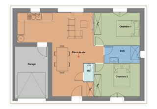  Maison � vendre 3 pi�ces 59 m�