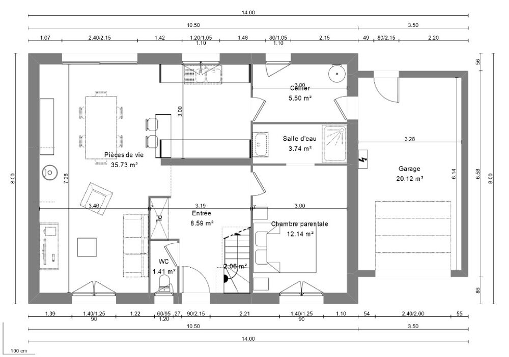 Maison de 5 pièces (100 m²) en vente à Grangues Idéa....