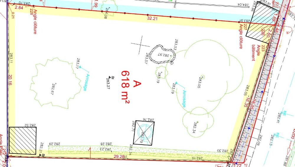 vente Terrain - 618 m² Saint-Éloi (01800)