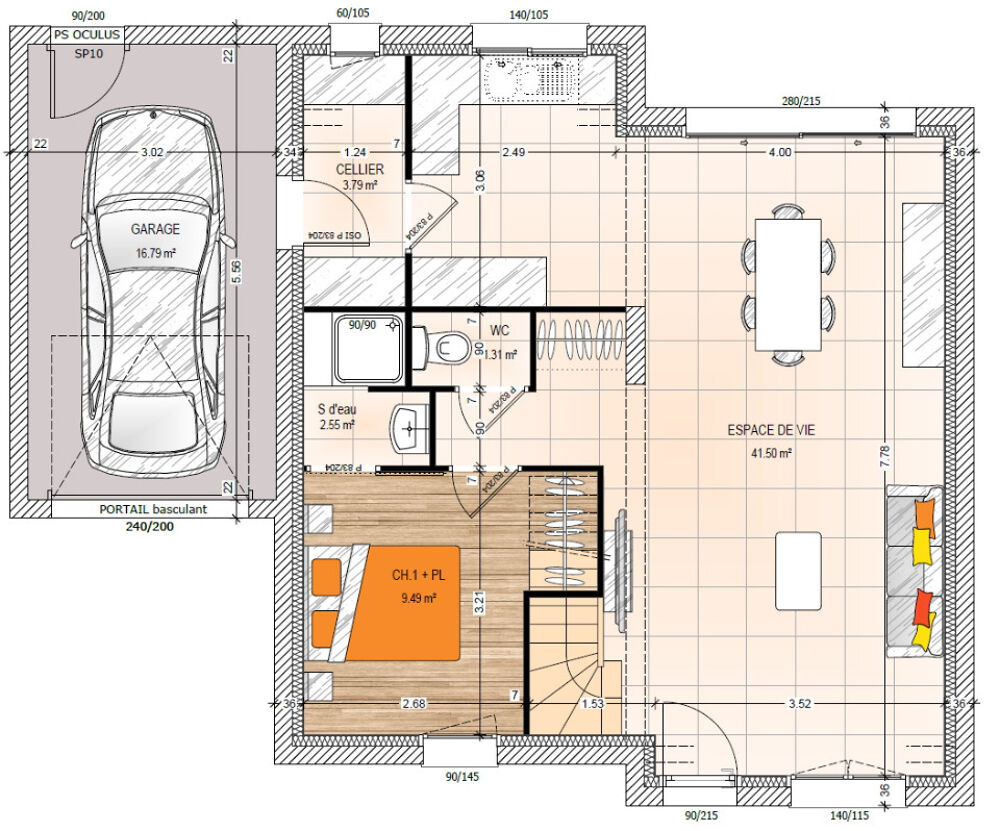 vente Maison - 5 pièce(s) - 109 m² Lézigné (49430)