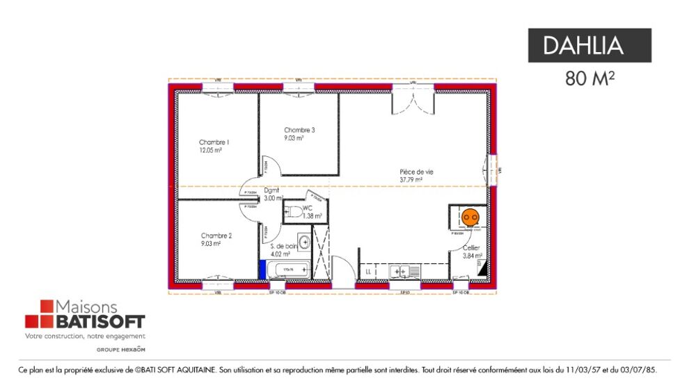 vente Maison - 4 pièce(s) - 80 m² Salles (33770)