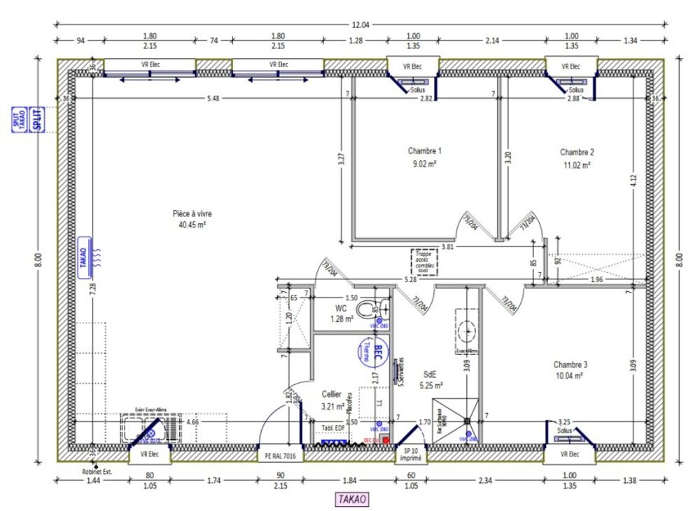MAISON À CONSTRUIRE DE 85 M² À LE POINÇONNET, QUATRE PIÈ....