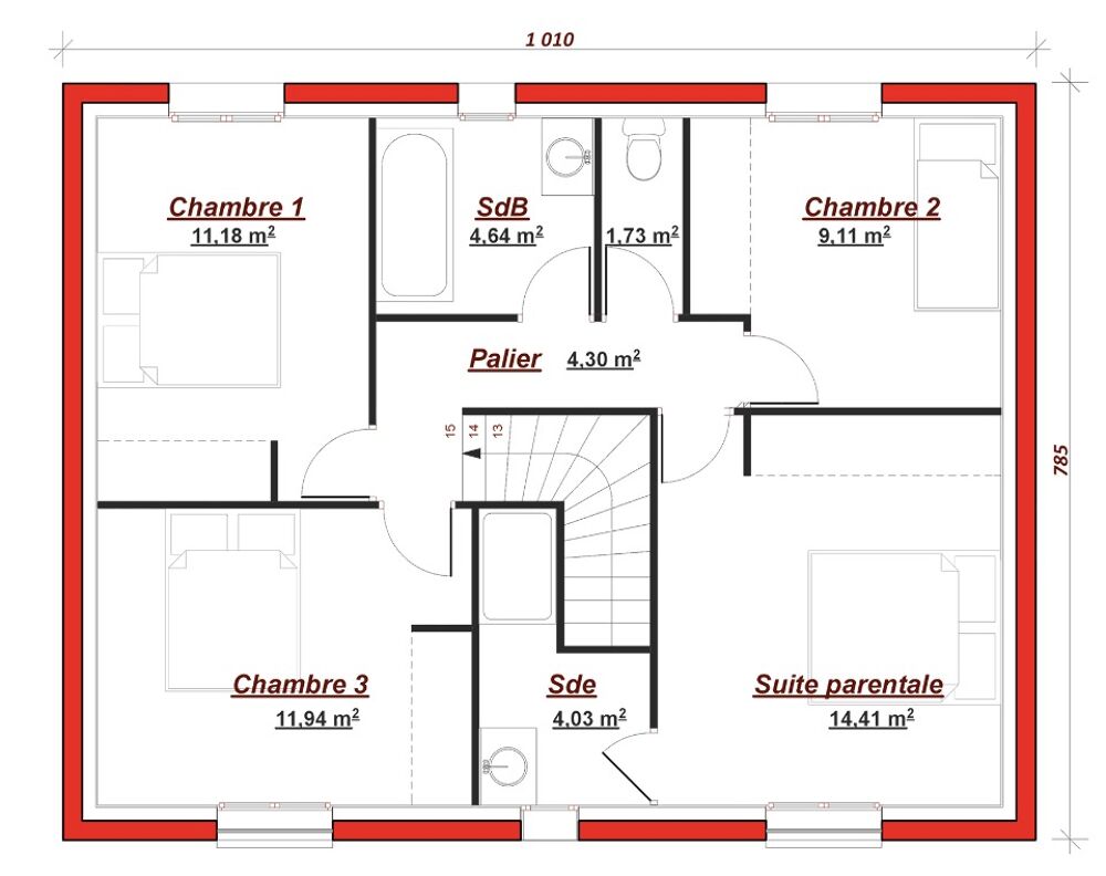 Maison a vendre  - 6 pièce(s) - 125 m2 - Surfyn