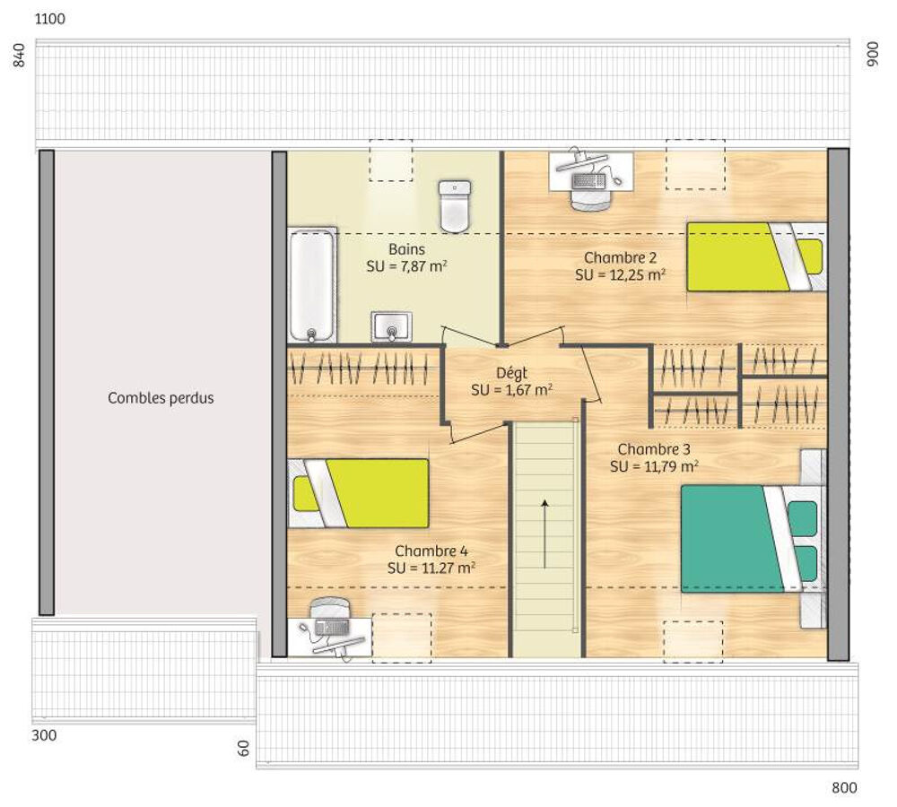 vente Maison - 6 pi�ce(s) - 89 m� Tourneville (27930)