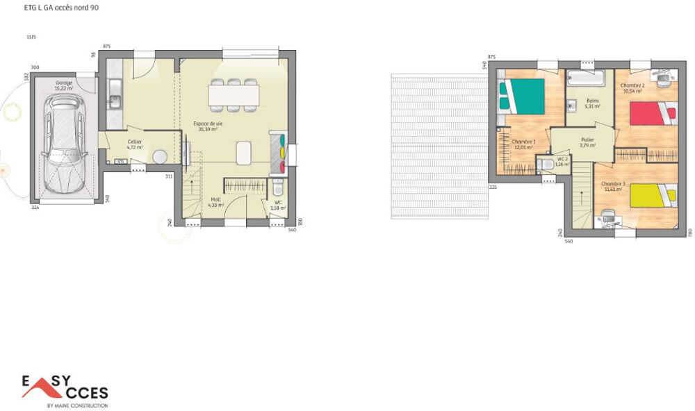 VENTE : maison de 4 pièces (90 m²) à Teloché Idéalem....